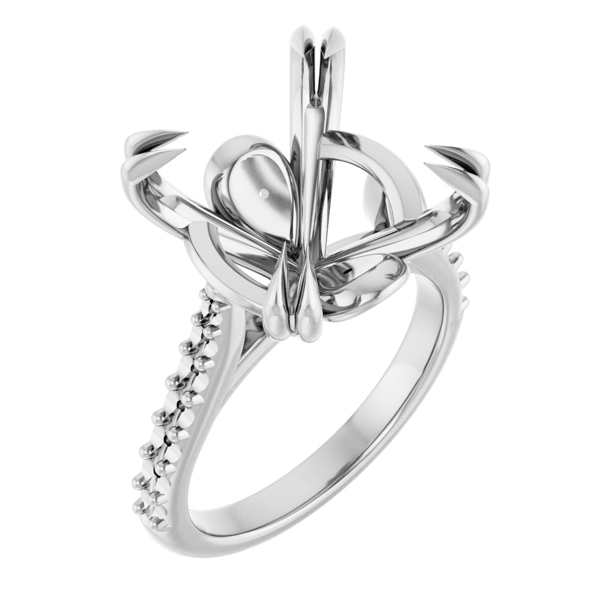 Double Claw-Prong Engagement Ring or Band