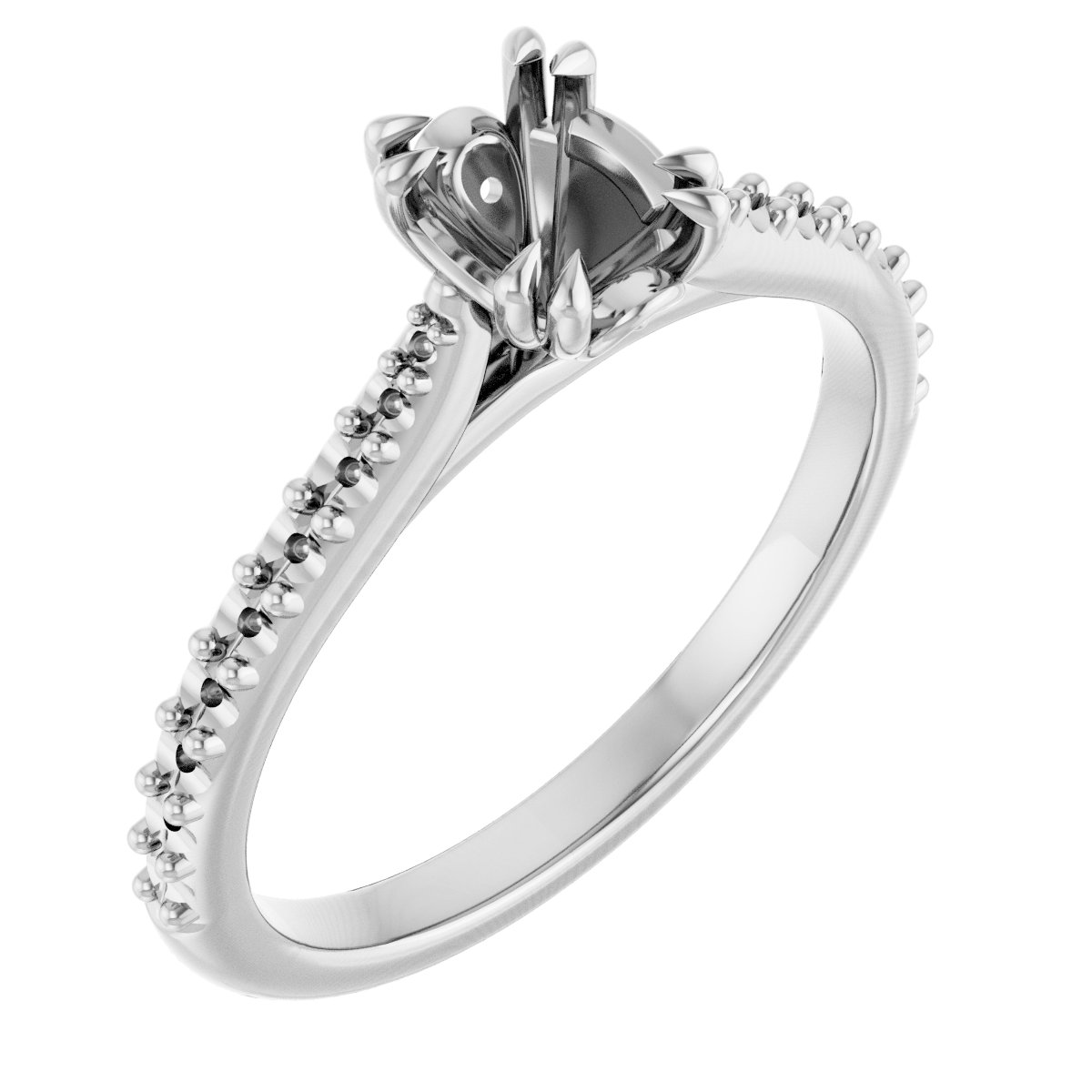 Double Claw-Prong Engagement Ring or Band