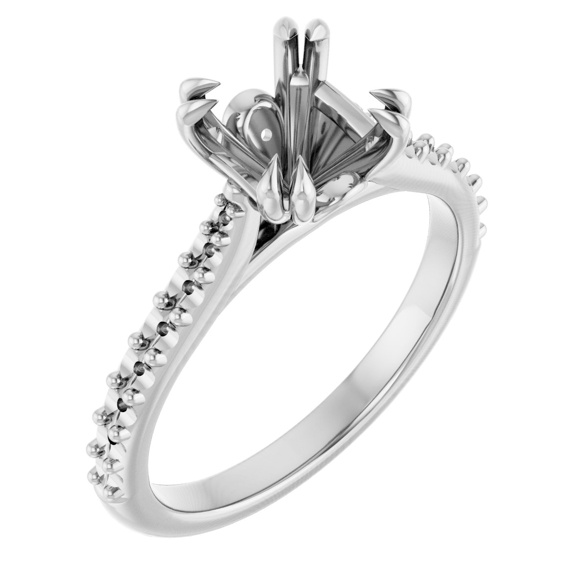 Double Claw-Prong Engagement Ring or Band