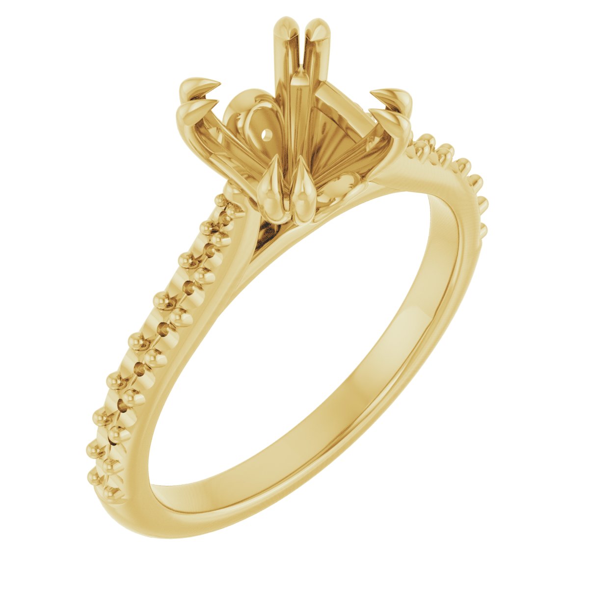 Double Claw-Prong Engagement Ring or Band
