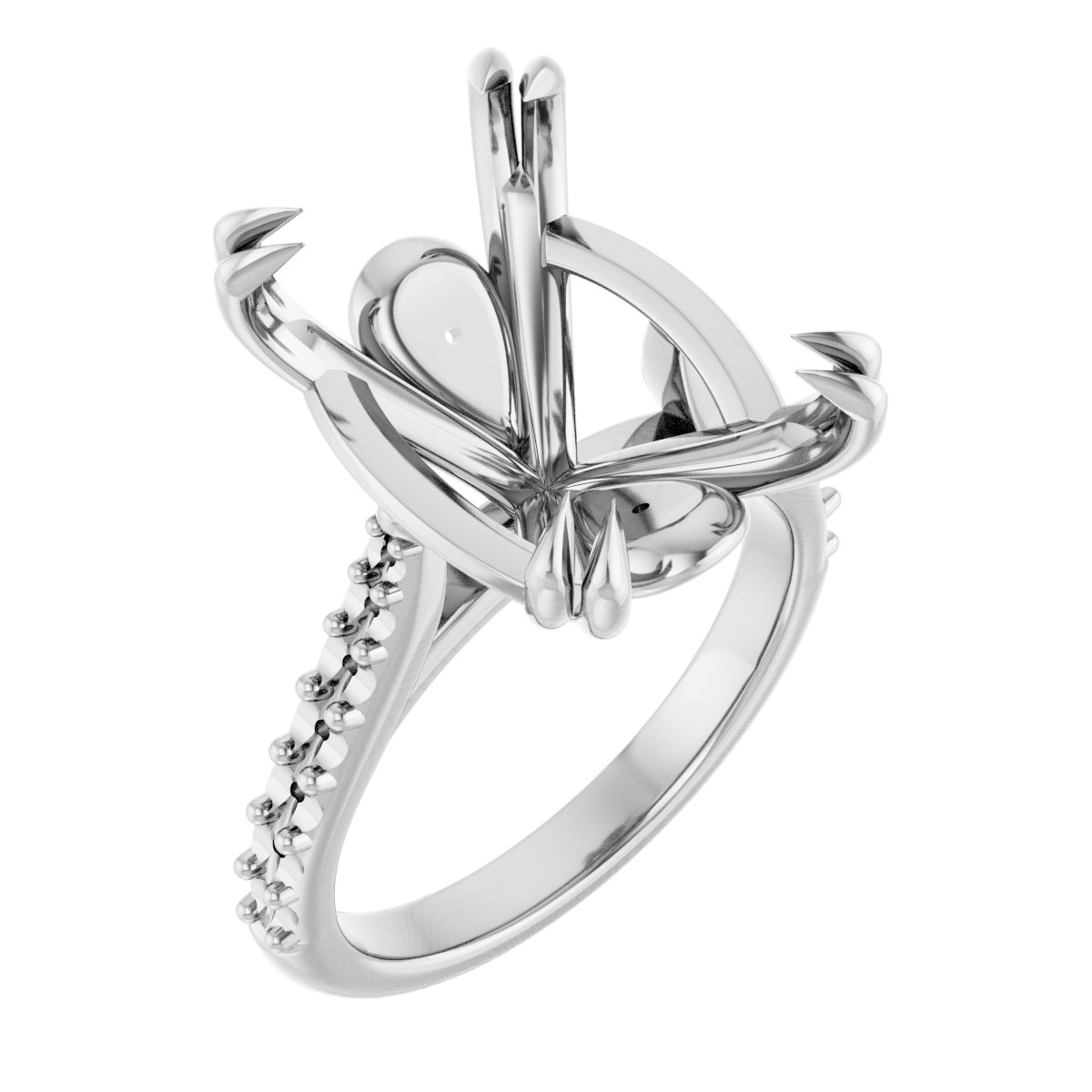 Double Claw-Prong Engagement Ring or Band