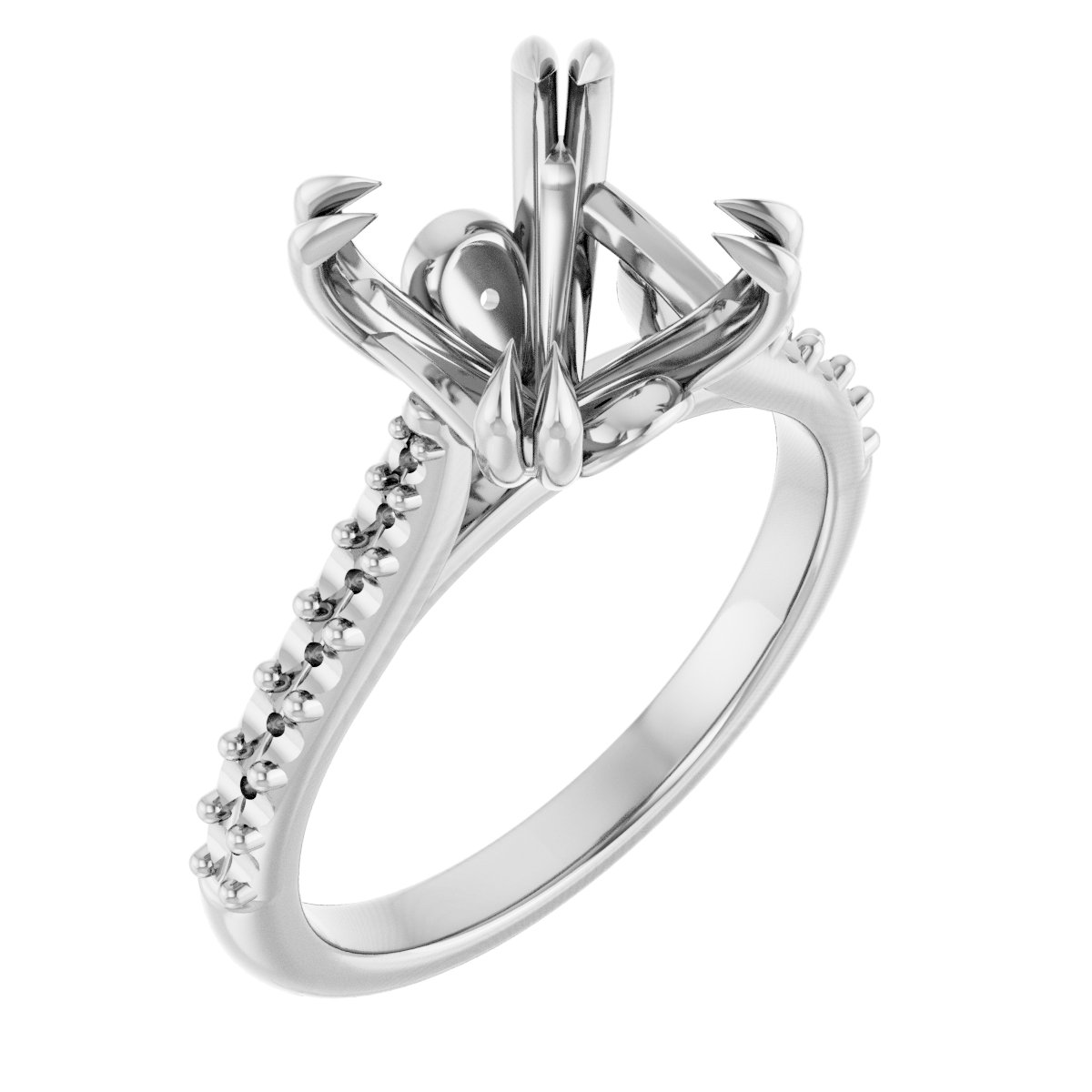 Double Claw-Prong Engagement Ring or Band