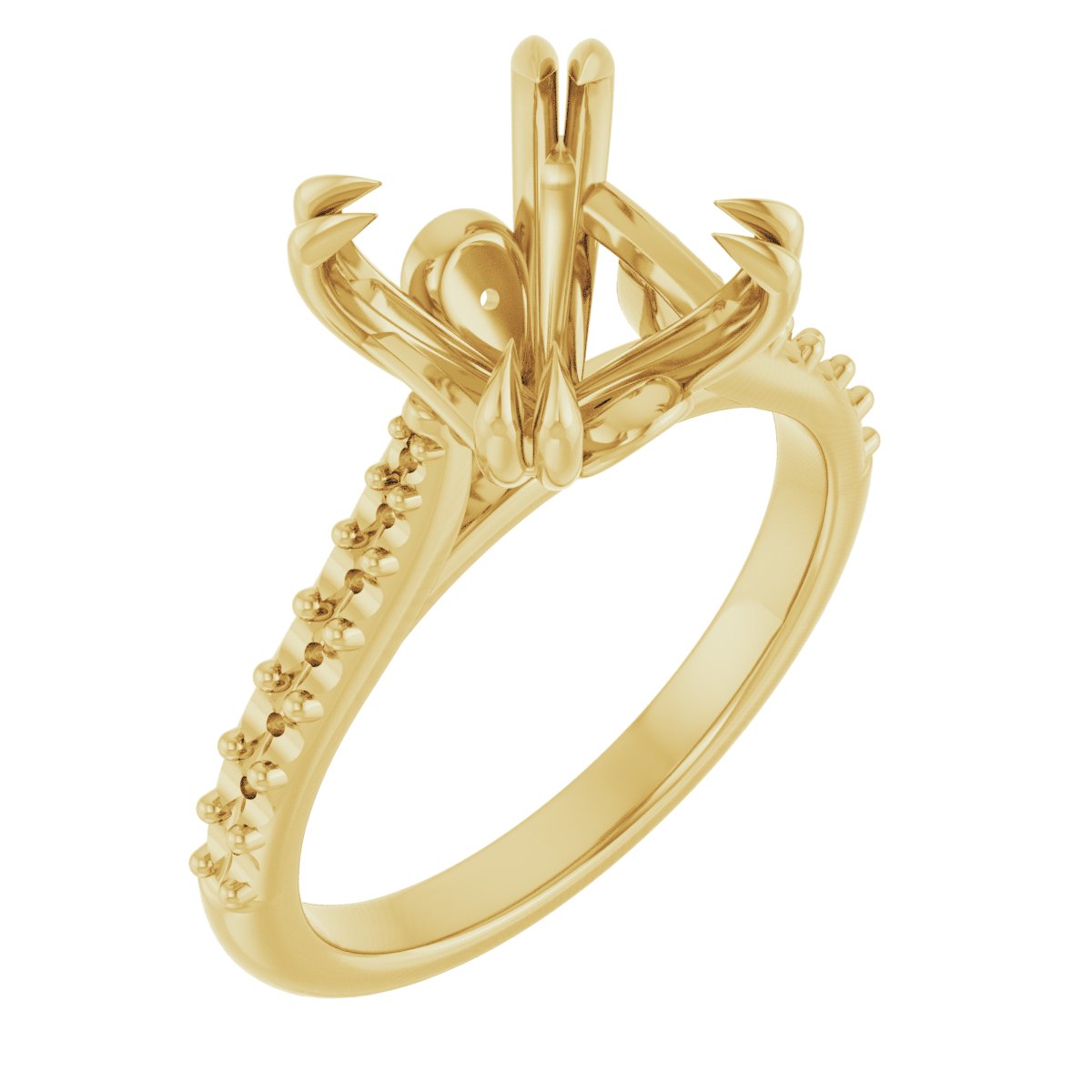 Double Claw-Prong Engagement Ring or Band