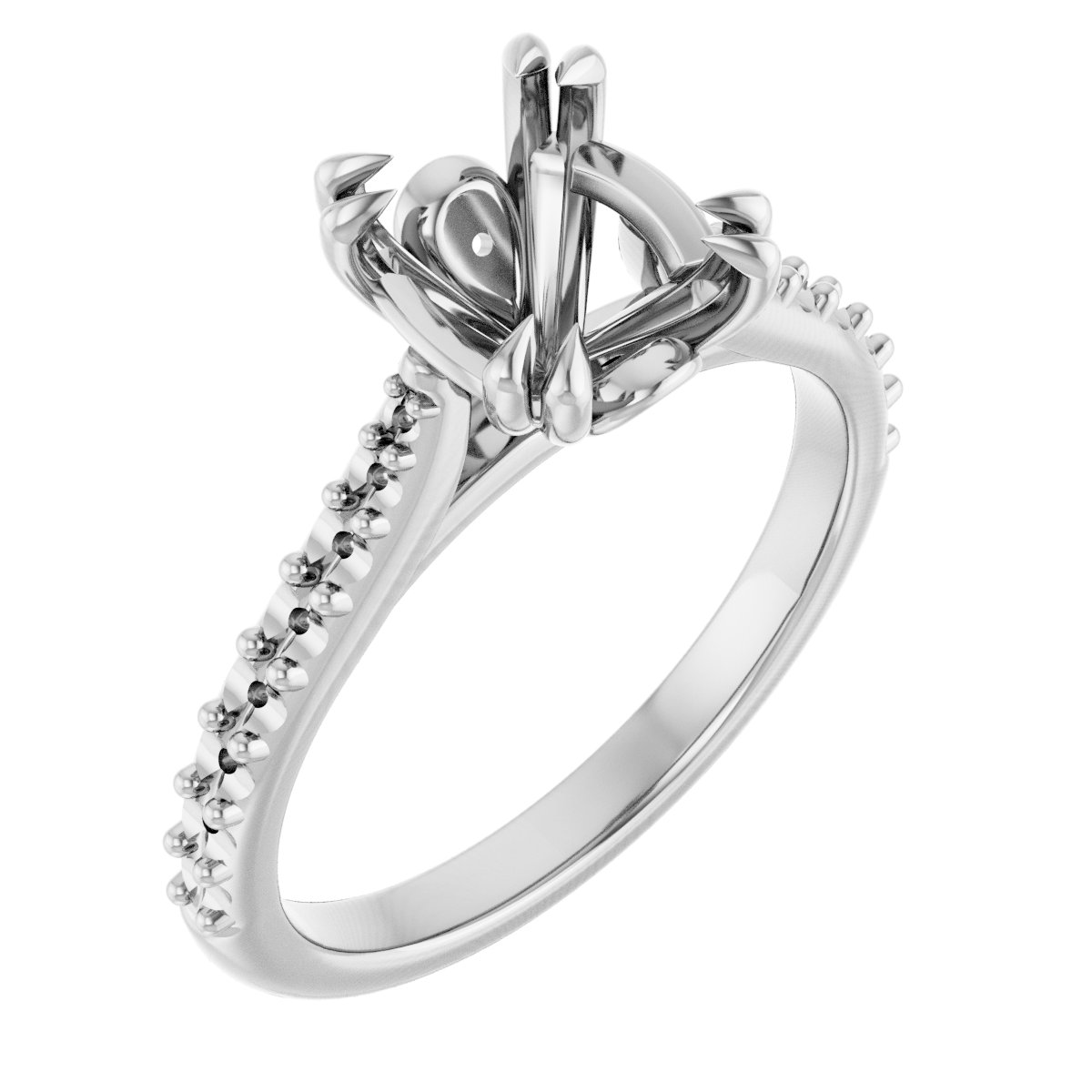 Double Claw-Prong Engagement Ring or Band