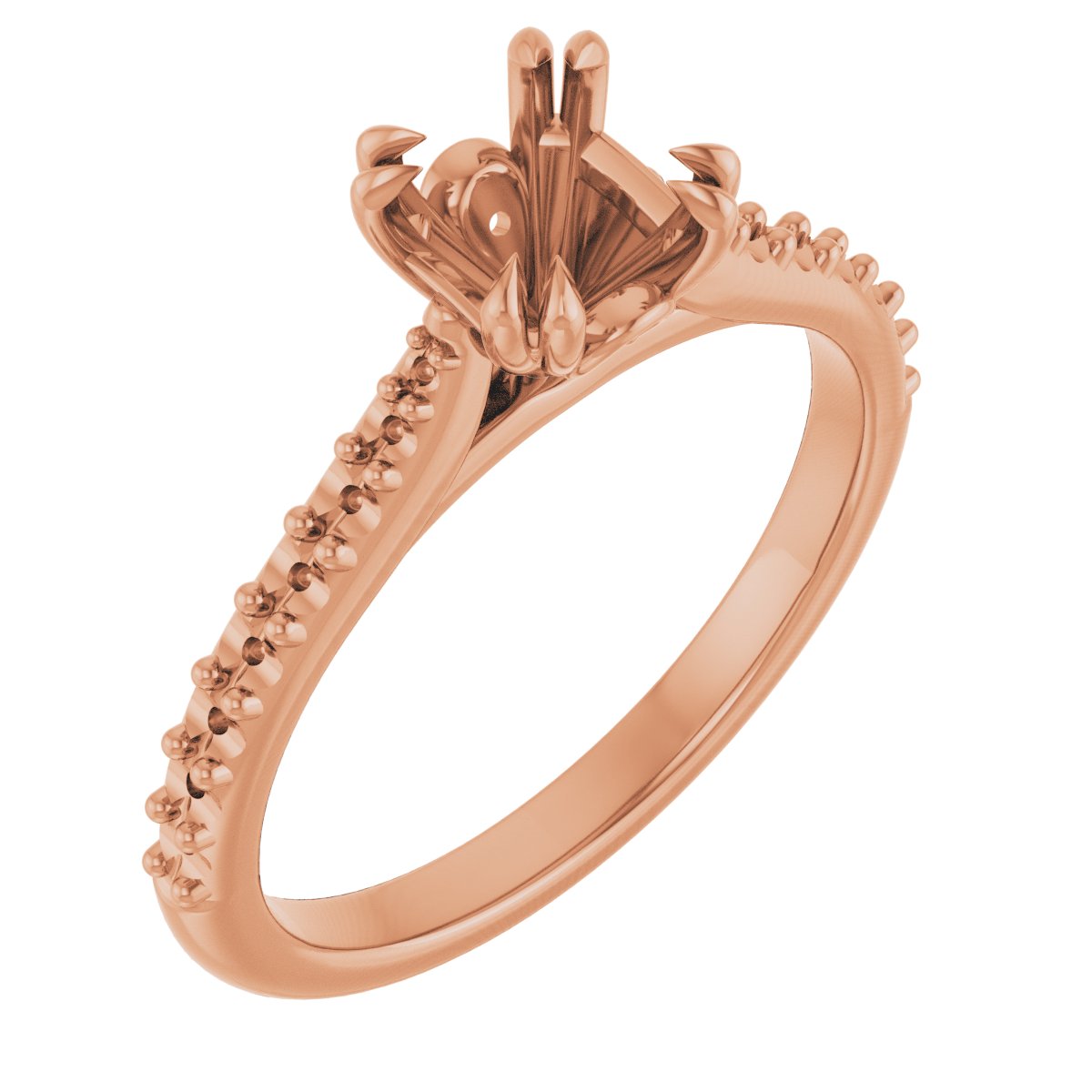 Double Claw-Prong Engagement Ring or Band