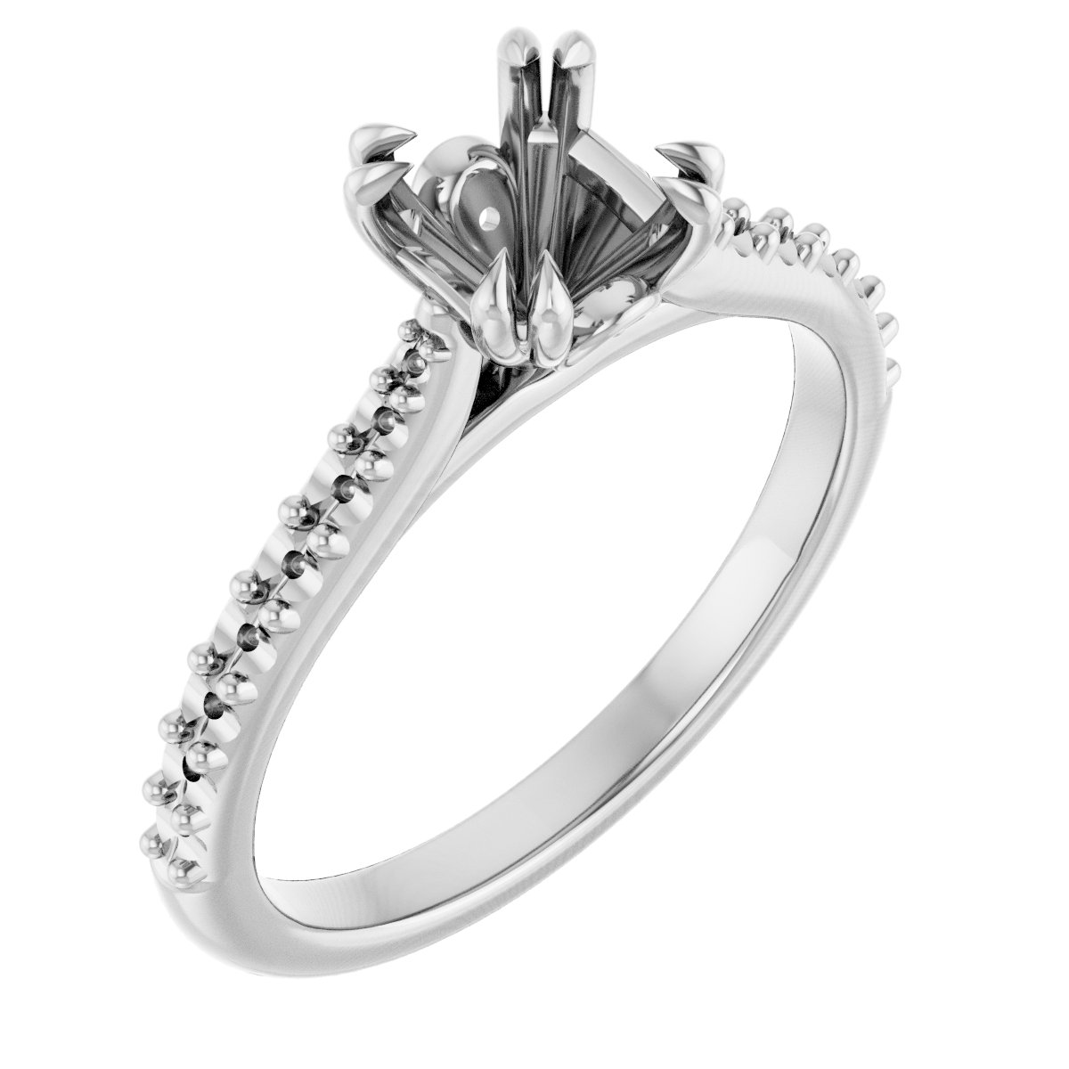 Double Claw-Prong Engagement Ring or Band