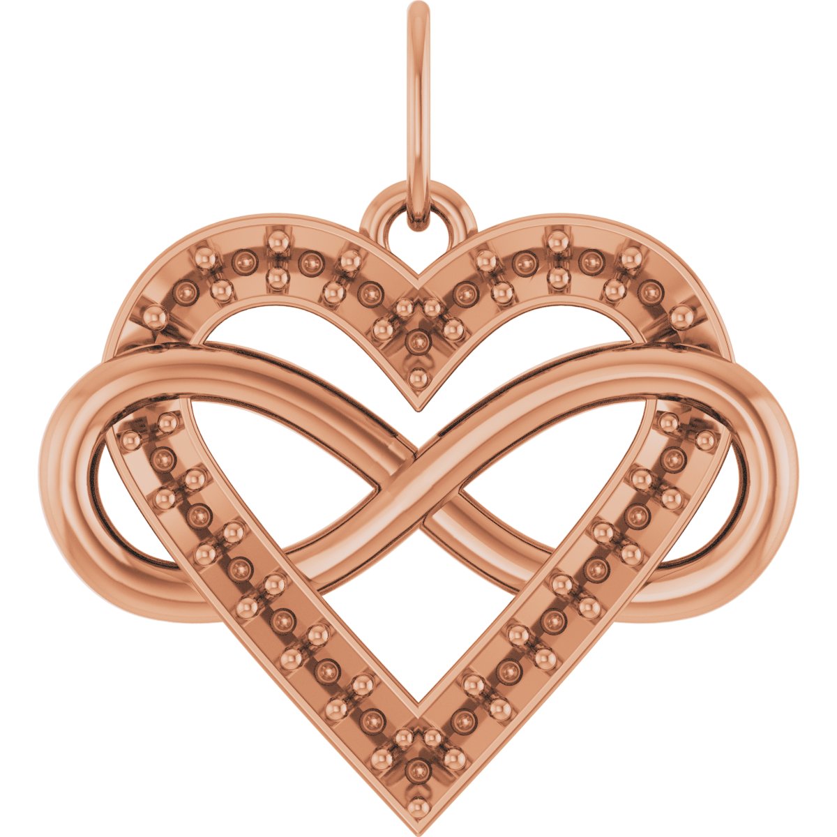 Infinity-Inspired Heart Necklace or Pendant