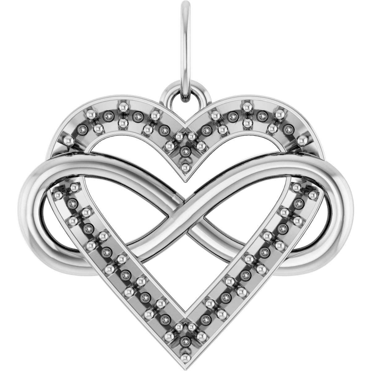 Infinity-Inspired Heart Necklace or Pendant