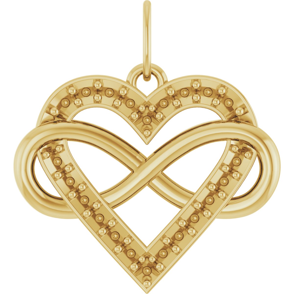 Infinity-Inspired Heart Necklace or Pendant