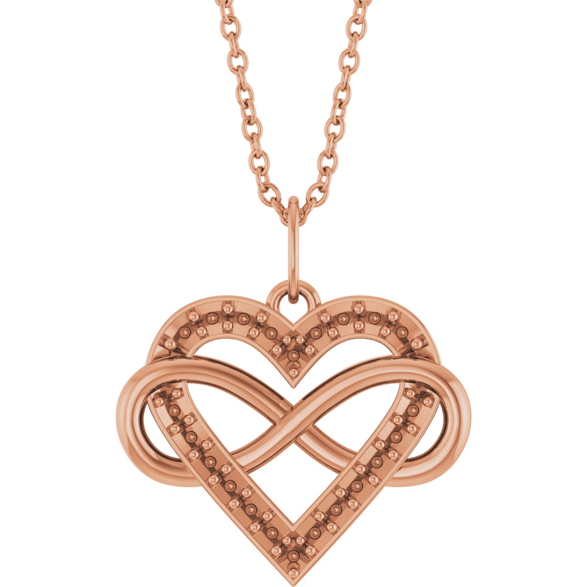 Infinity-Inspired Heart Necklace or Pendant