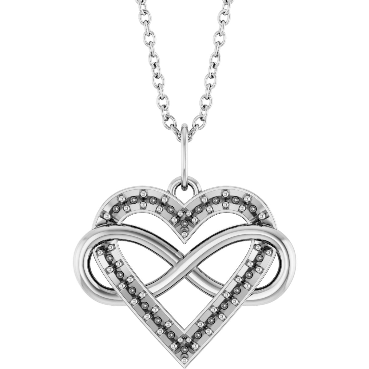 Infinity-Inspired Heart Necklace or Pendant