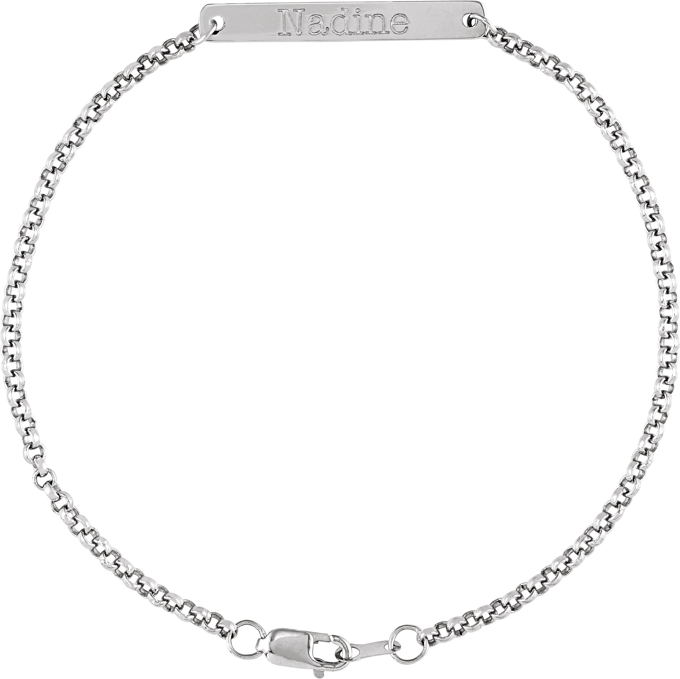 Sterling Silver Engravable Link 7 Bracelet
