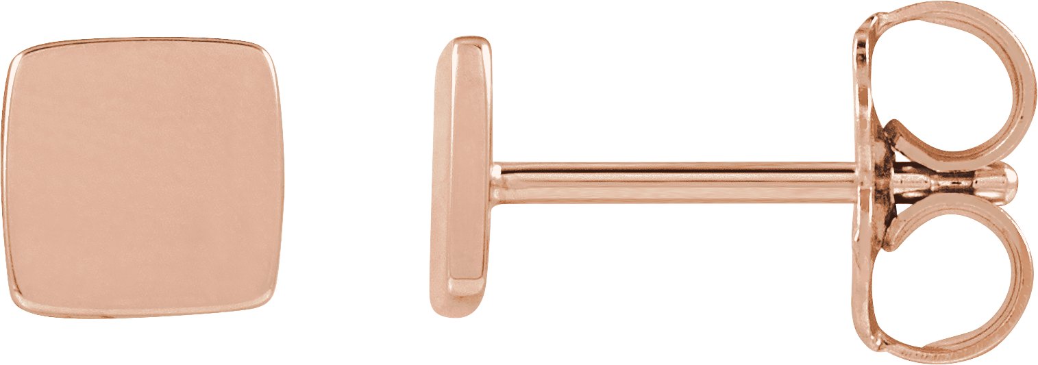 Engravable Geometric Stud Earrings