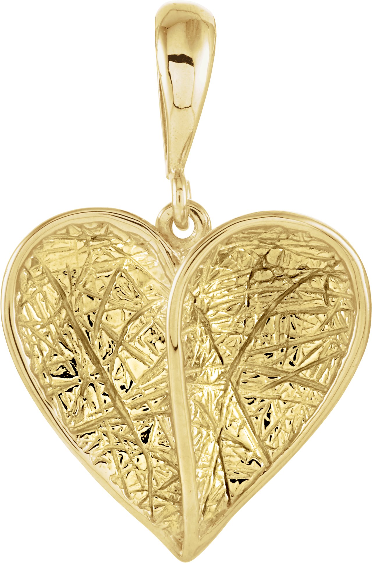 14K Yellow Heart Pendant