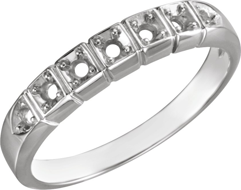 Round Seven-Stone Anniversary Band Mounting