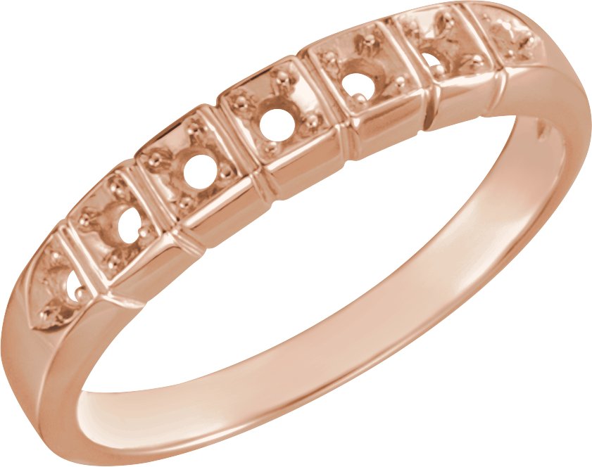 Round Seven-Stone Anniversary Band Mounting