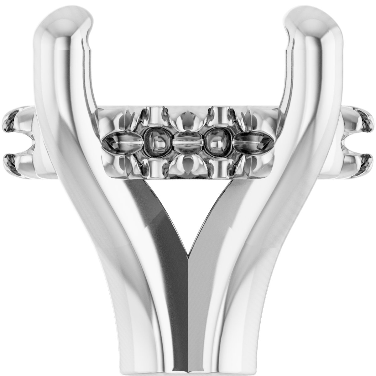 4-Prong Claw Hidden Halo-Style Shank Setting