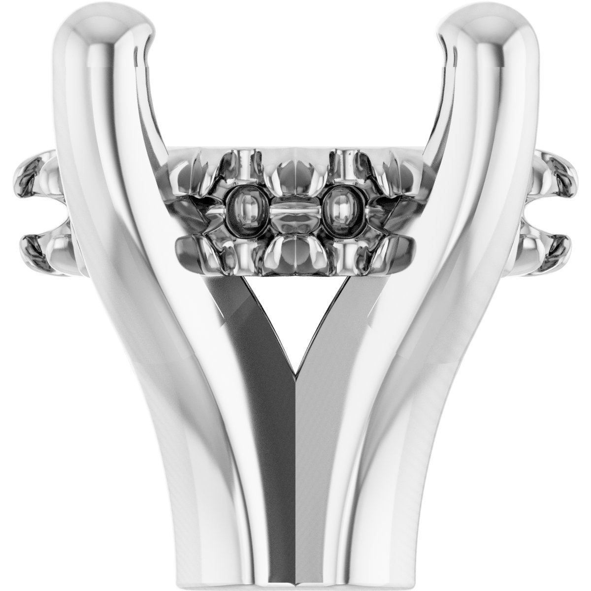 4-Prong Claw Hidden Halo-Style Shank Setting