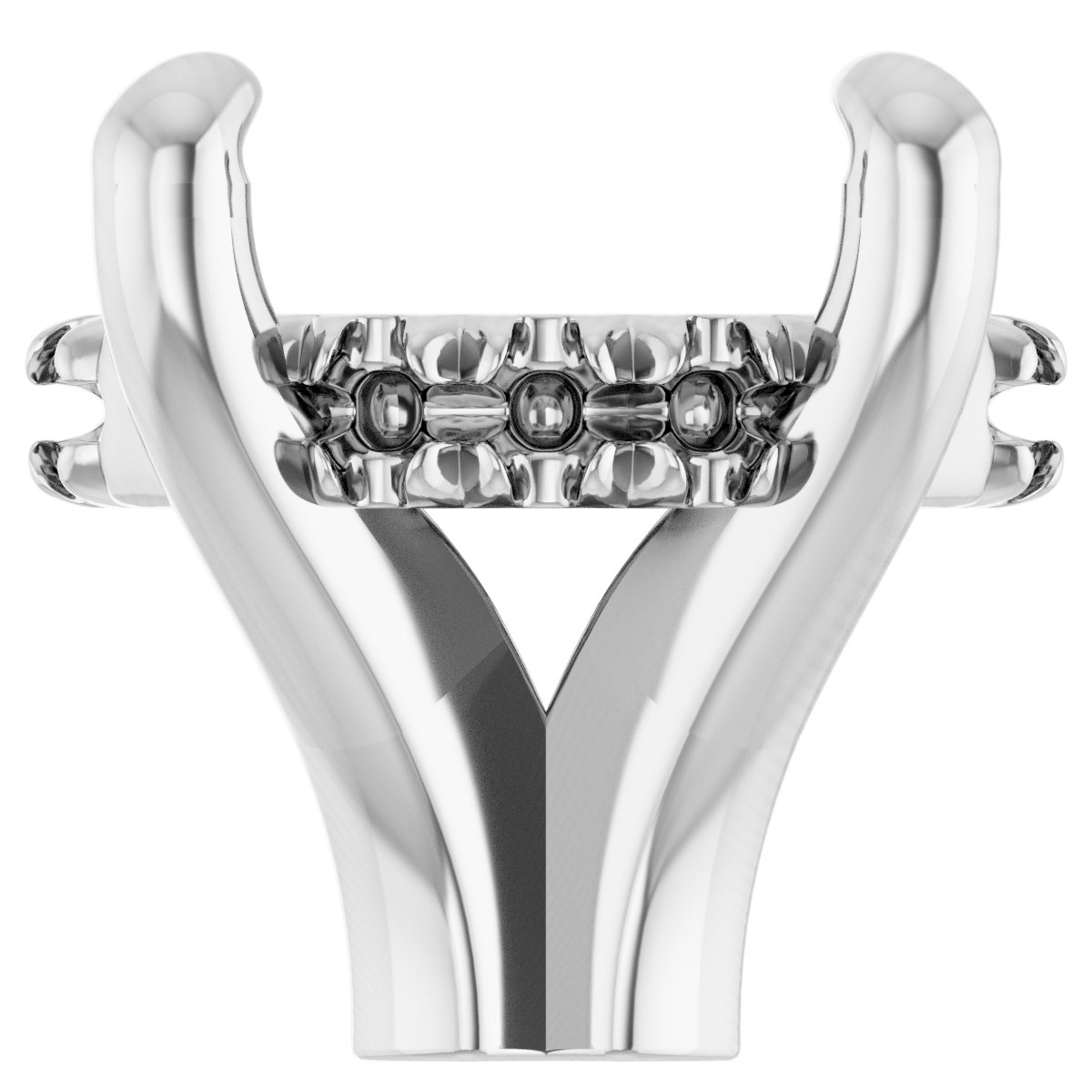 4-Prong Claw Hidden Halo-Style Shank Setting