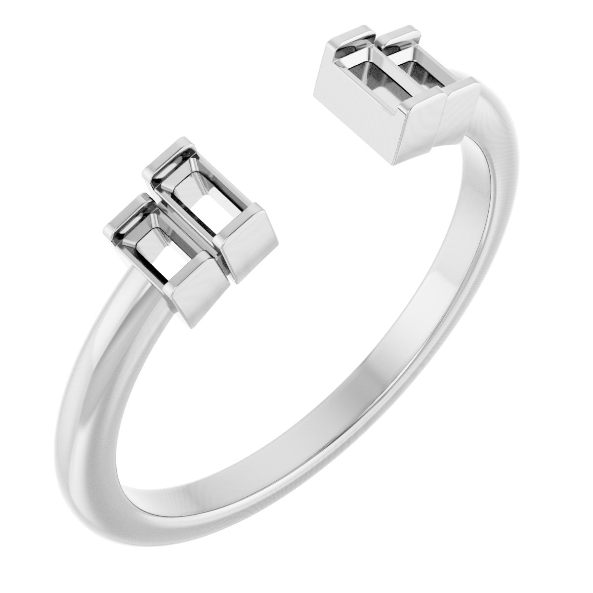 Flat-End Accented Open Shank
