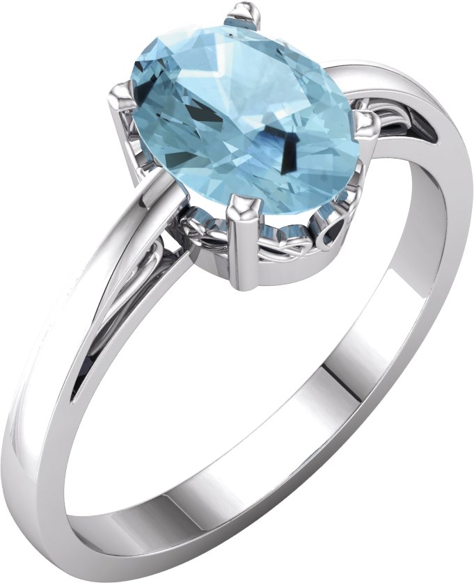 Scroll Setting® Solitaire Ring