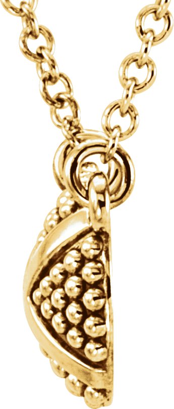 Alternative view of Granulated X Necklace or Center