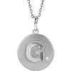 Sterling Silver .005 CTW Natural Diamond Initial G 18