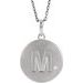 Sterling Silver .005 CTW Diamond Initial M 18