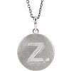 Sterling Silver .005 CT Natural Diamond Initial Z 18