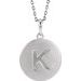 Sterling Silver .005 CTW Natural Diamond Initial K 18