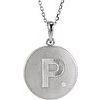 Sterling Silver .005 CTW Natural Diamond Initial P 18