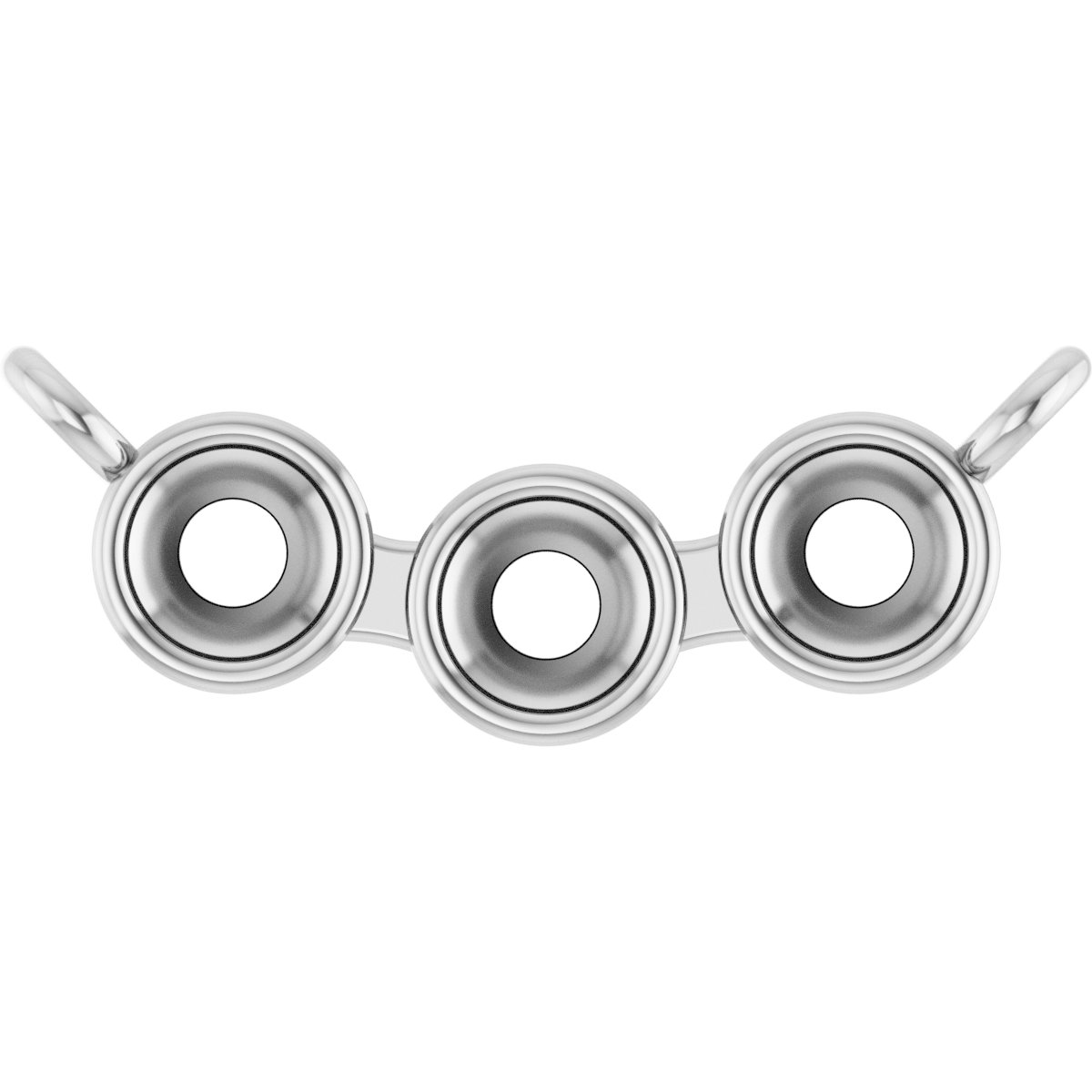 Family Bar Bezel-Set Necklace or Center