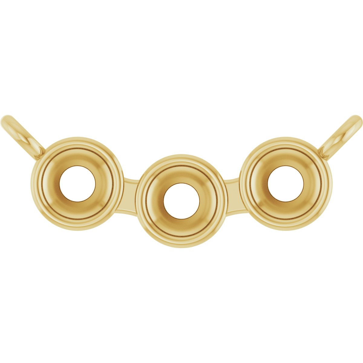 Family Bar Bezel-Set Necklace or Center
