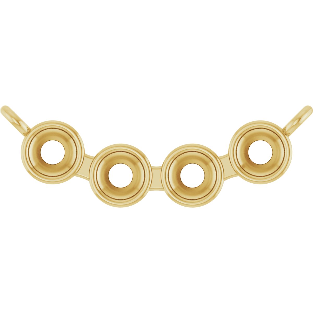 Family Bar Bezel-Set Necklace or Center