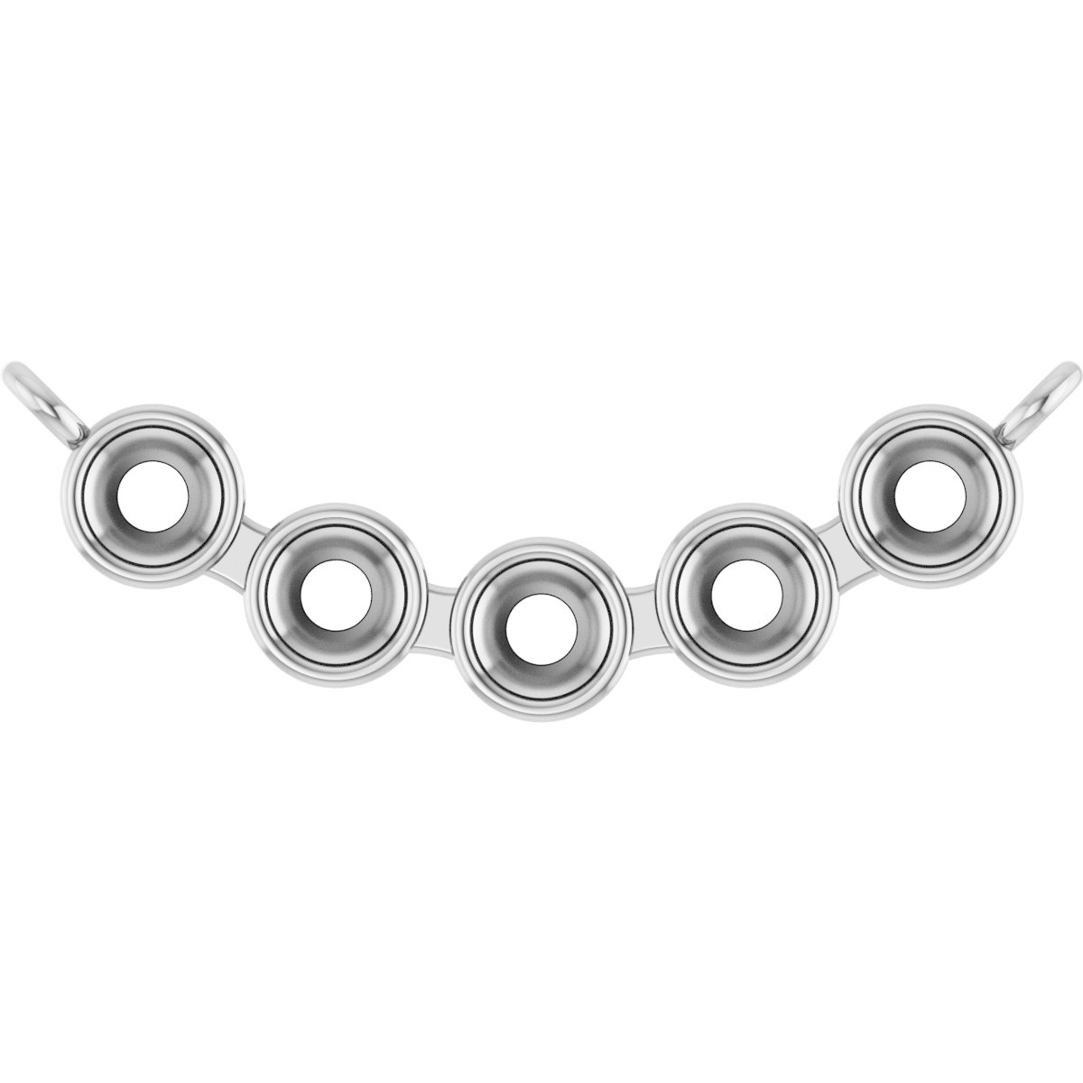 Family Bar Bezel-Set Necklace or Center