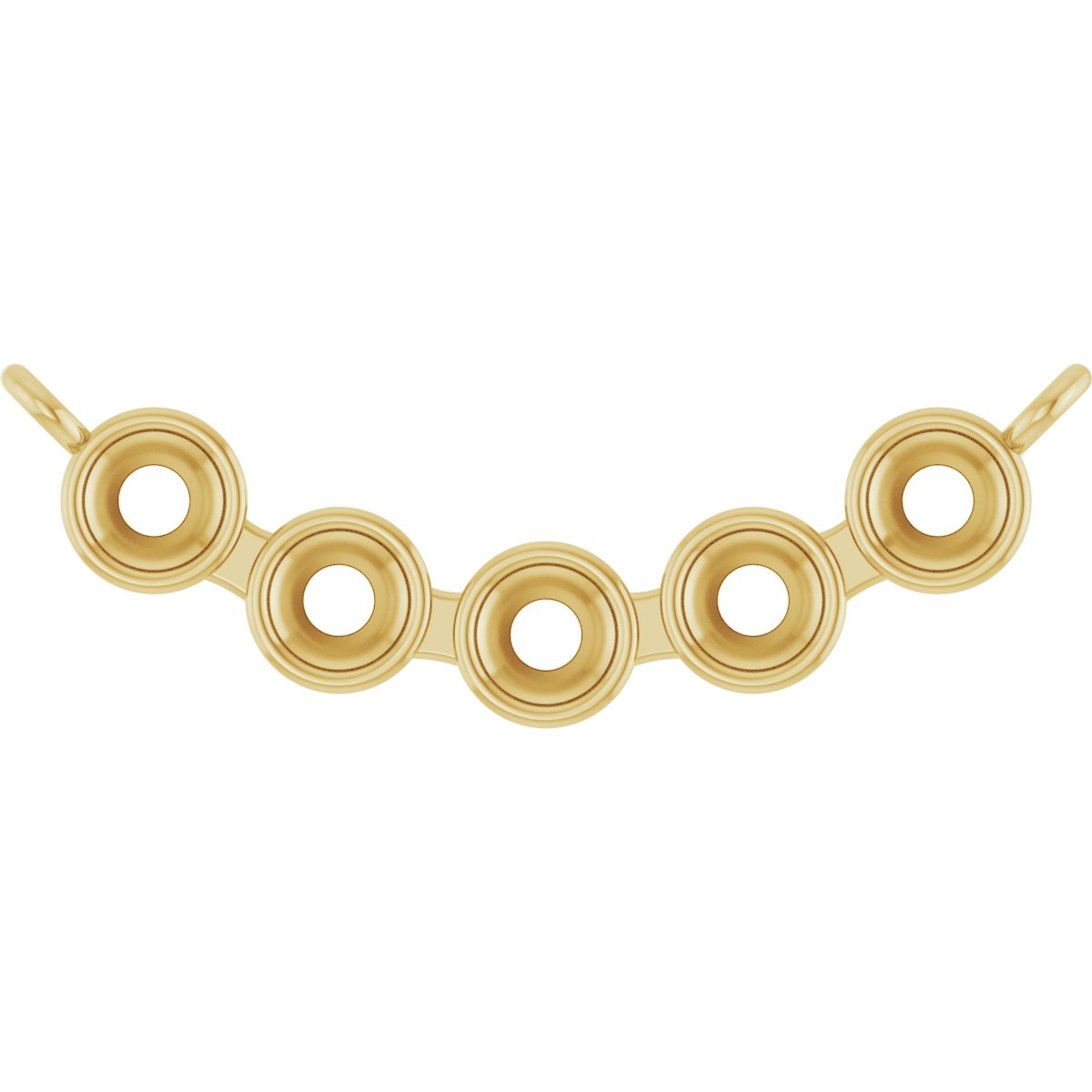 Family Bar Bezel-Set Necklace or Center