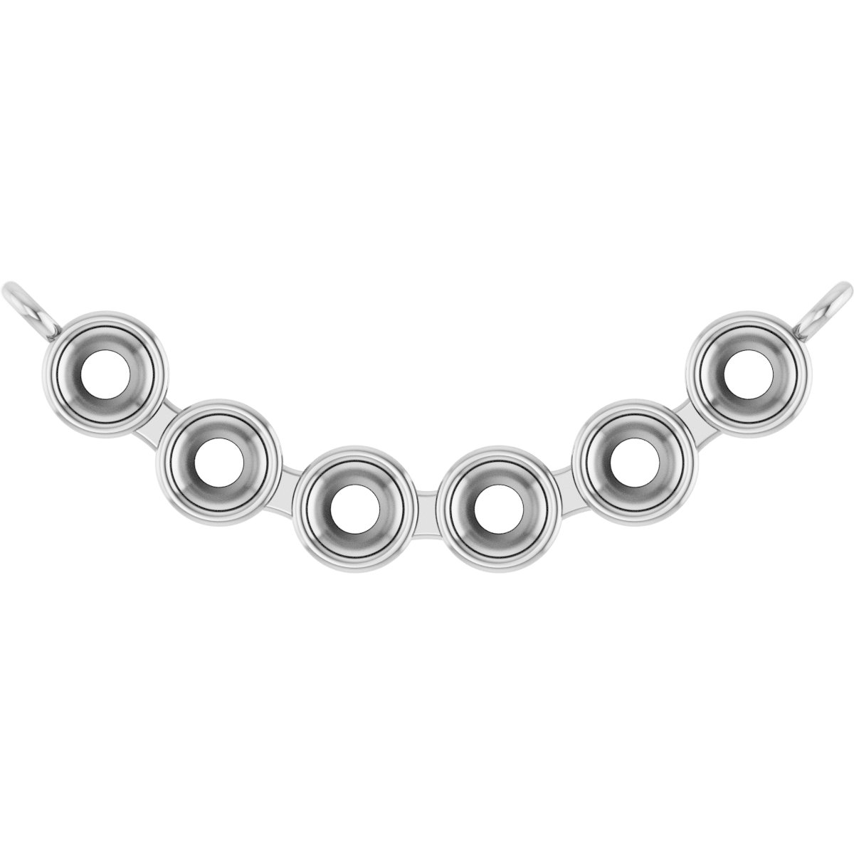 Family Bar Bezel-Set Necklace or Center