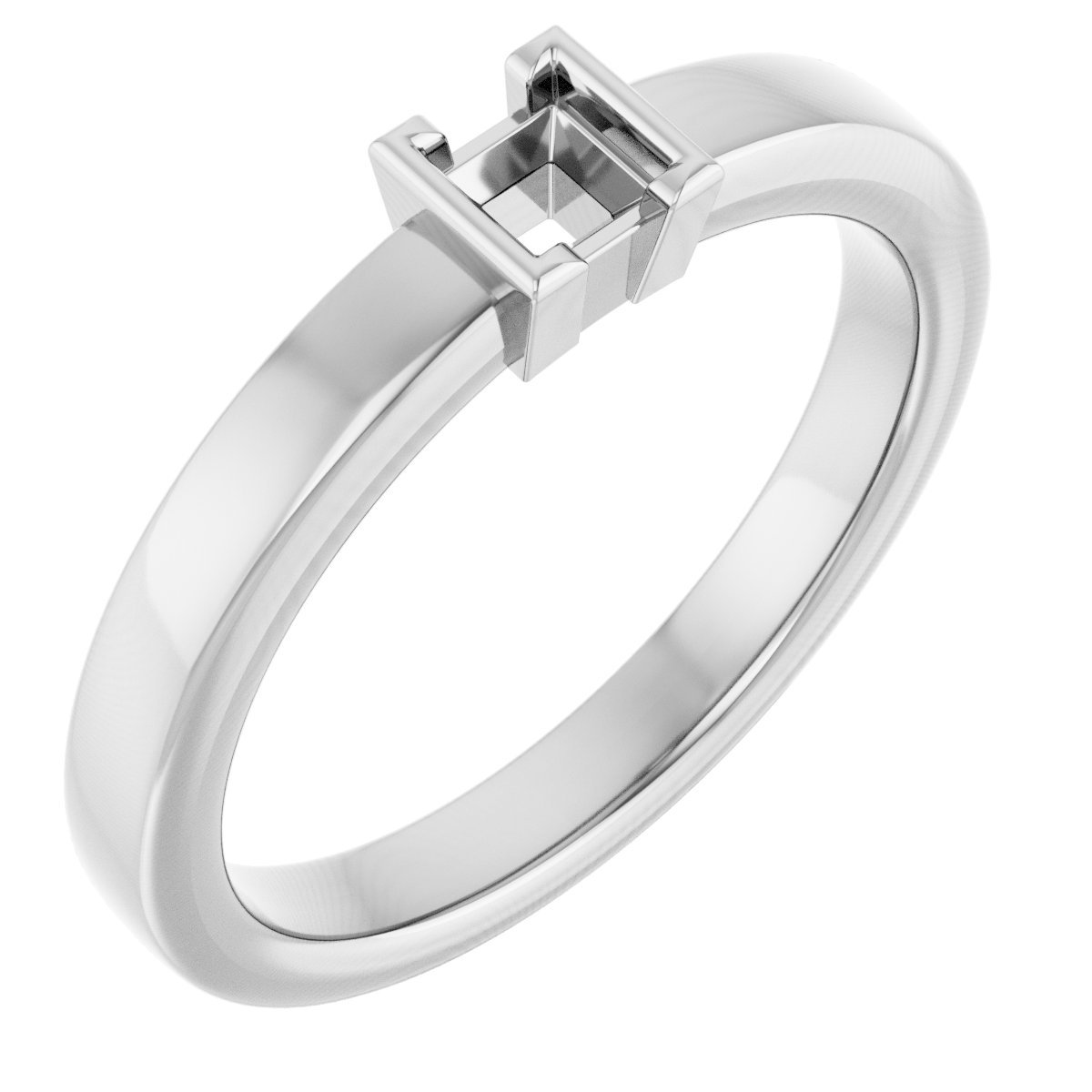 Half-Bezel Family Stackable Ring