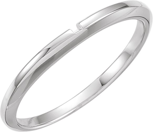 14K White #3 Matching Band with One-Notch