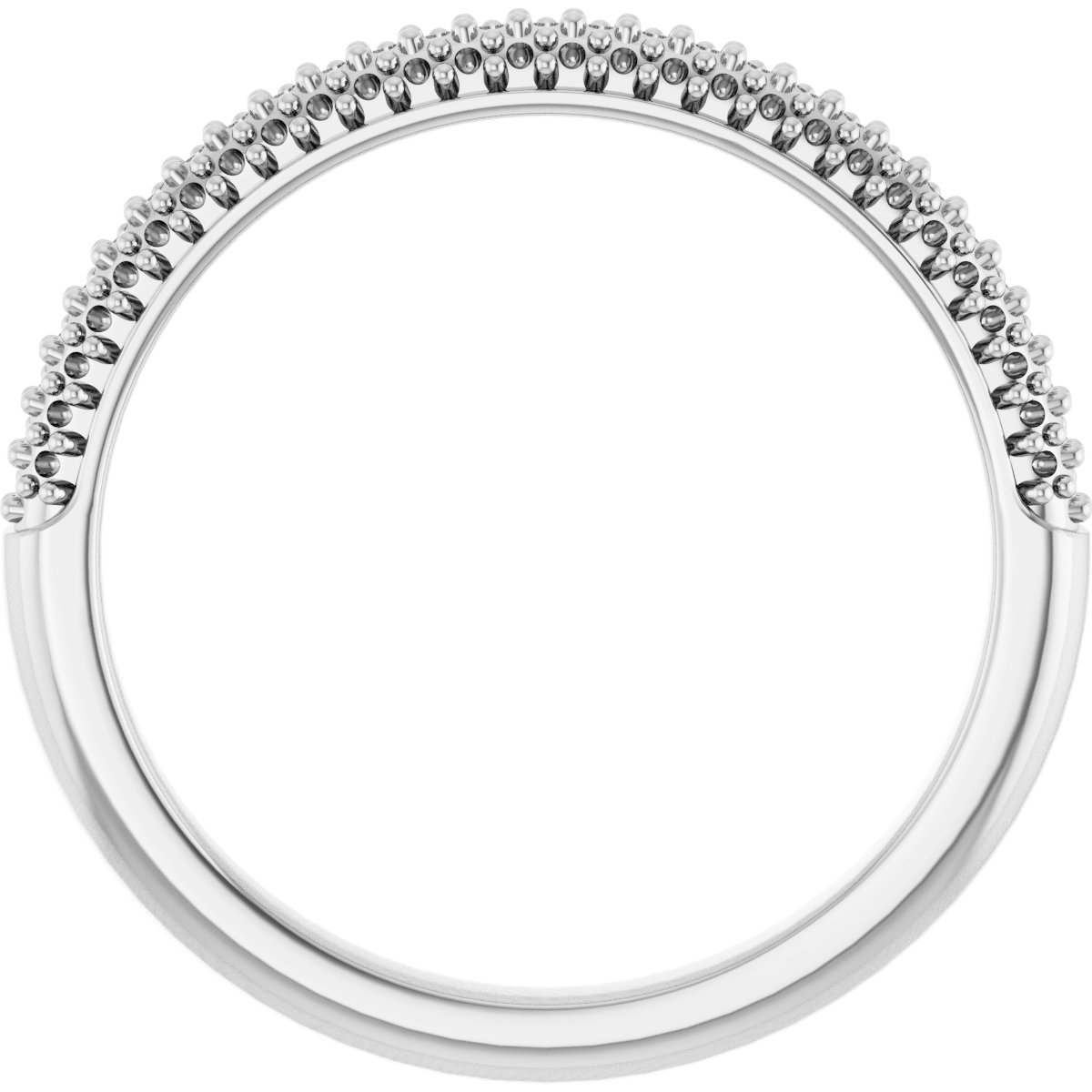 Band Mounting for 7.5x7.5 mm Cushion Ring view 2