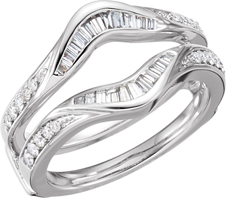 14K White .50 CTW Diamond Ring Guard Ref 1916839