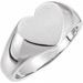 Sterling Silver 11x10 mm Heart Signet Ring