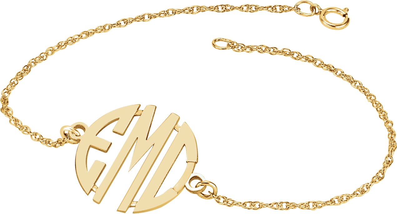 Block Monogram Bracelet