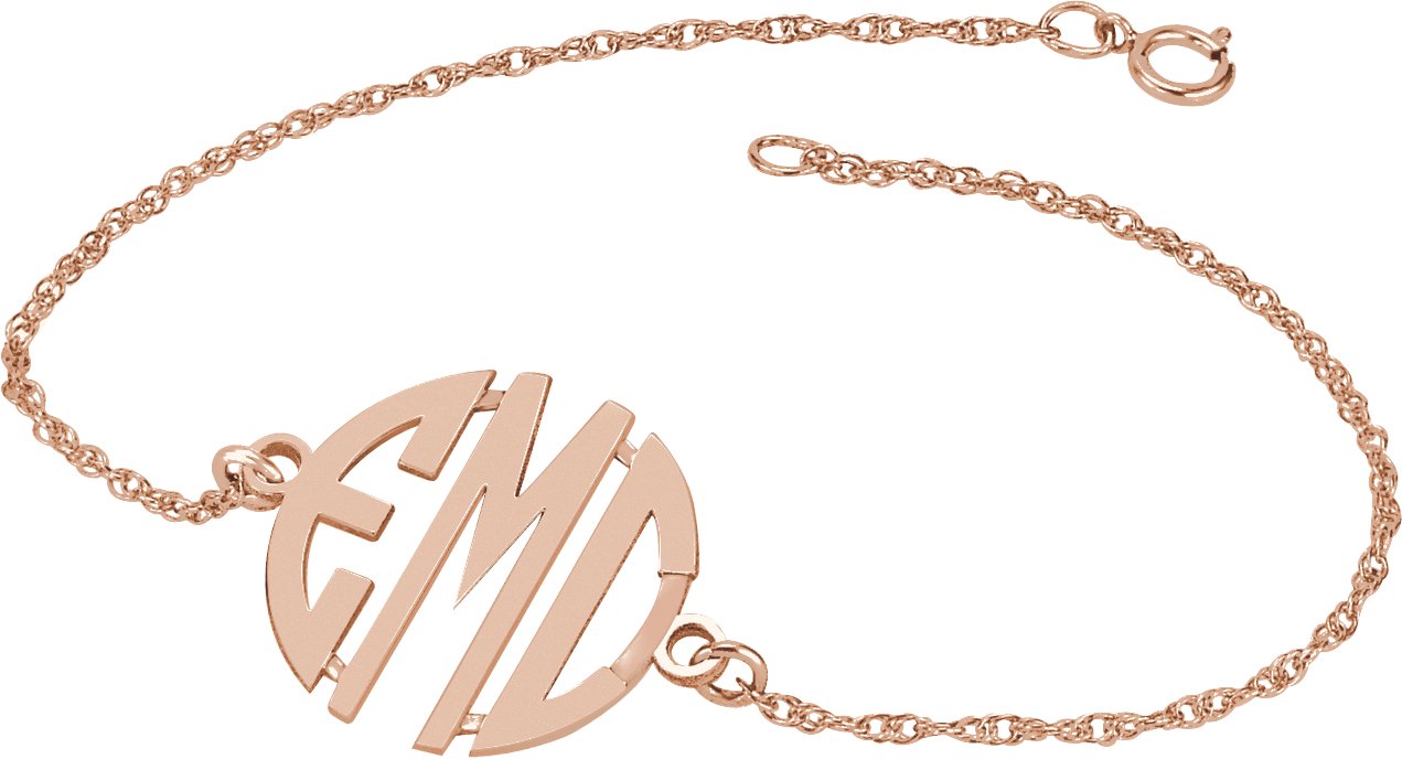 Block Monogram Bracelet