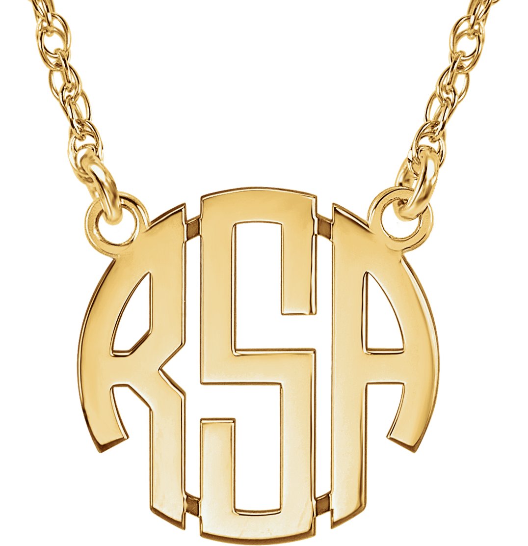 Block Monogram Necklace
