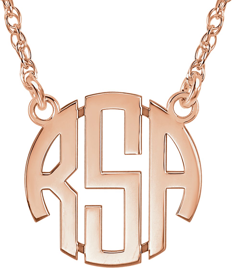 Block Monogram Necklace