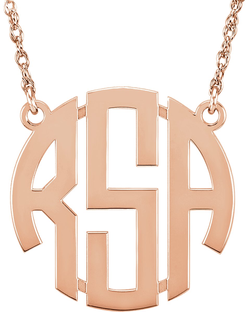 Block Monogram Necklace
