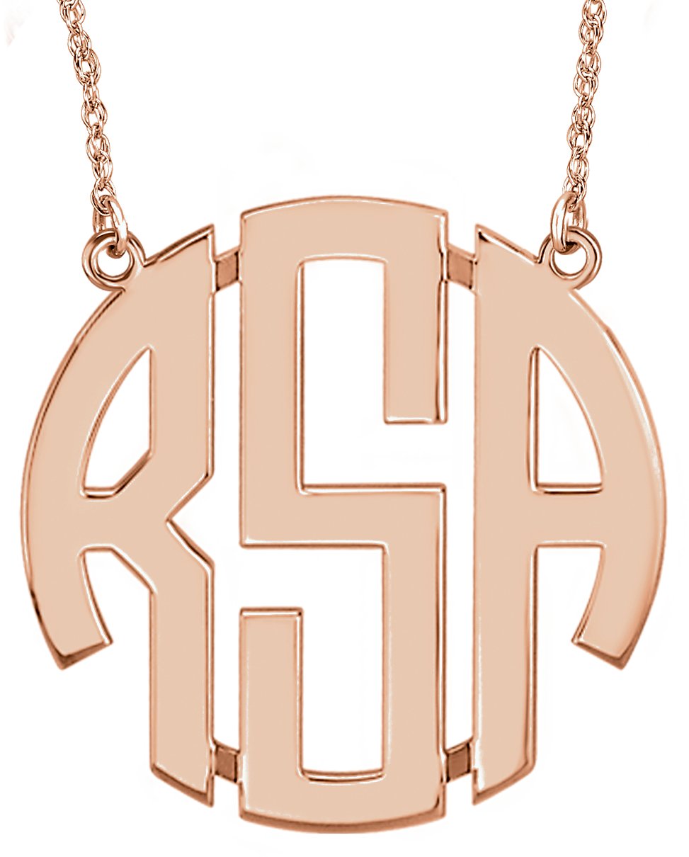 Block Monogram Necklace
