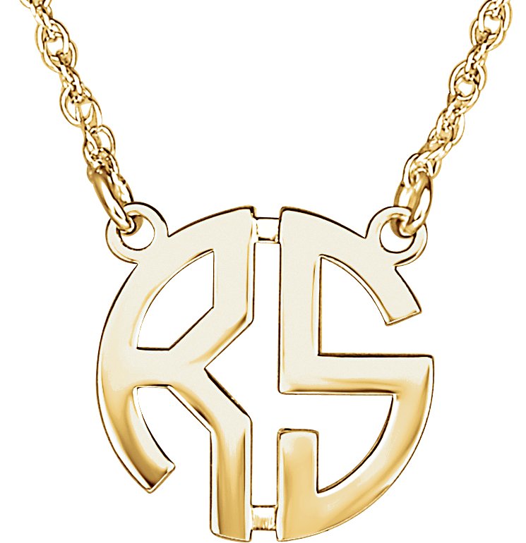 Block Monogram Necklace
