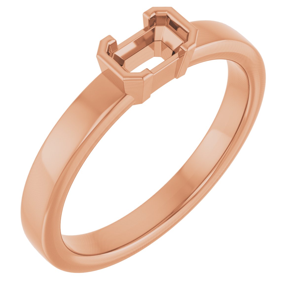 Half-Bezel Family Stackable Ring